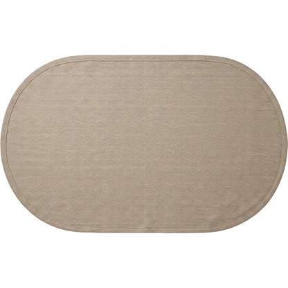 Fbknd Oval Linen-Viscose Herringbone Tablecloth Clay 150 x 220 cm - Product view