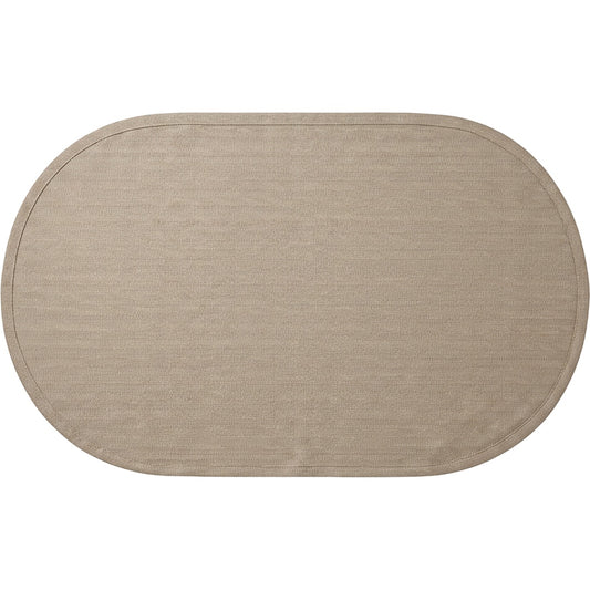 Fbknd Oval Linen-Viscose Herringbone Tablecloth Clay 150 x 220 cm - Product view