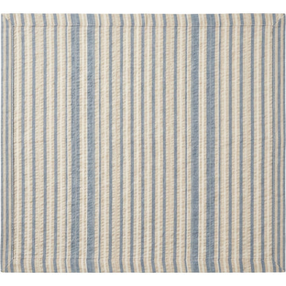 Fbknd Rectangular Cotton Seersucker Stripe Tablecloth Sand Blue 140 x 210 cm - Product view