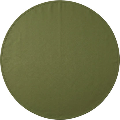 Fbknd Round Polyester-Cotton Pique Tablecloth Olive 175 cm - Product view