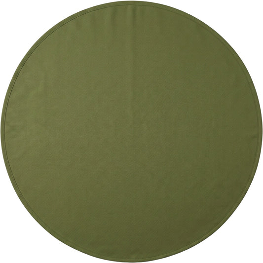 Fbknd Round Polyester-Cotton Pique Tablecloth Olive 175 cm - Product view