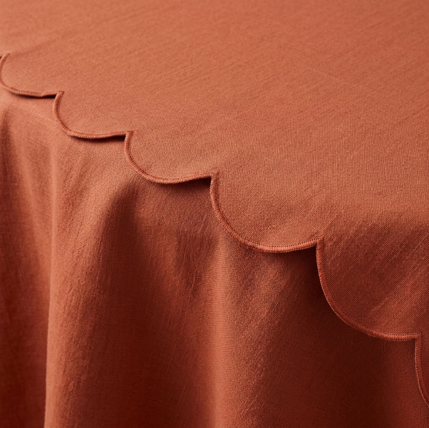 Fbknd Solmere Round Tablecloth Terracotta 160 cm