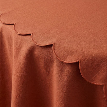 Fbknd Solmere Round Tablecloth Terracotta 160 cm
