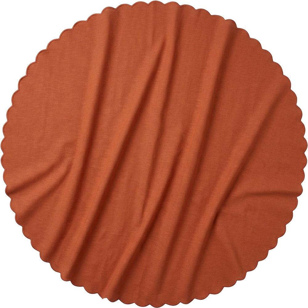 Fbknd Solmere Round Tablecloth Terracotta 160 cm
